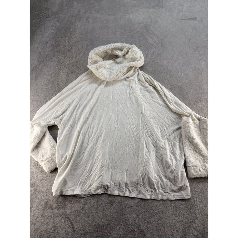 Philosophy Knit Sweater Womens Large White Cowl Neck Long Sleeve Stretch